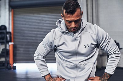 tuta under armour azzurra e bianca