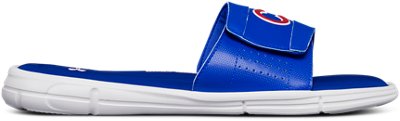 blue under armour slides