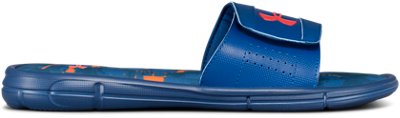 blue under armour slides