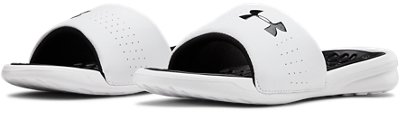 white under armour slides