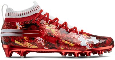 under armour red football cleats