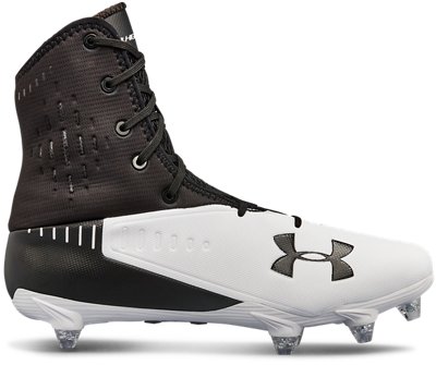 white high top under armour cleats