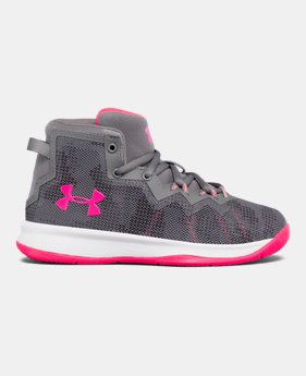 New Arrival Girls' Pre-School UA Lightning 4 Basketball Shoes 2 Colors $62.99