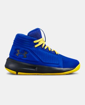 New Arrival Boys' Pre-School UA Torch Mid Basketball Shoes 1 Color Available $65
