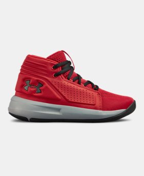 New Arrival Boys' Pre-School UA Torch Mid Basketball Shoes 2 Colors Available $65
