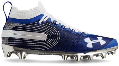 blue and white under armour cleats