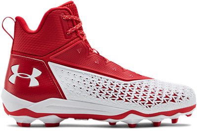 under armour red and white cleats