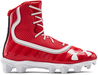 all red under armour cleats