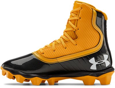 black and orange youth football cleats