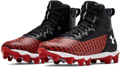 boys red football cleats