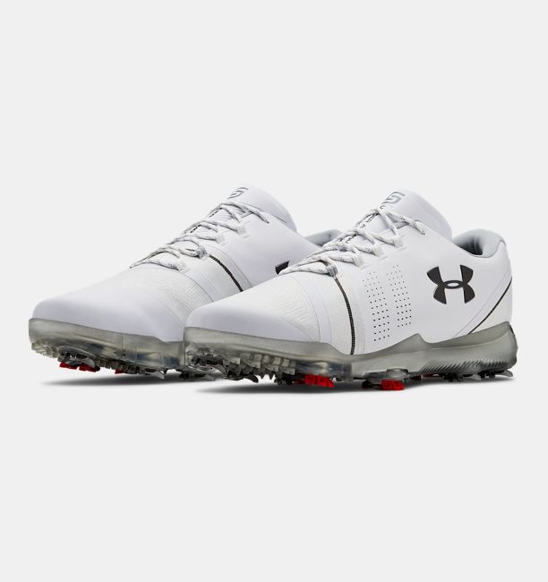 Men's UA Spieth 3 Golf Shoes, White, , White, Click to view full size