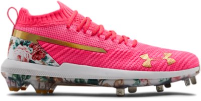 pink under armour baseball cleats