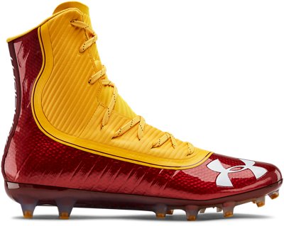 red and gold football cleats