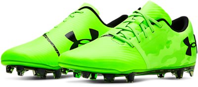 lime green under armour cleats