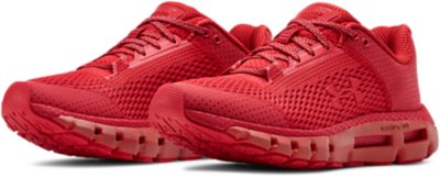 red running shoes
