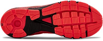 red and grey under armour shoes