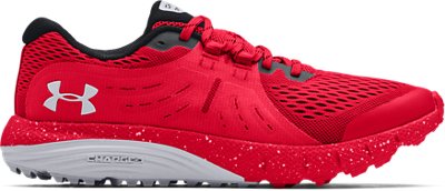 red and black under armour shoes