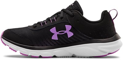 black and purple under armour shoes