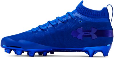all blue football cleats