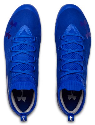 blue suede under armour cleats
