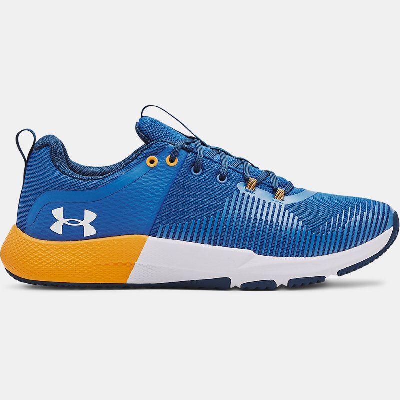 Men's Under Armour Charged Engage Training Shoes Victory Blue / Cruise Gold / White 9