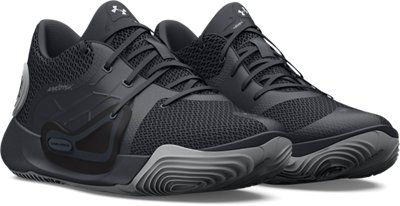 under armour all black basketball shoes