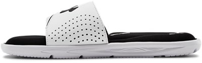 white under armour slides