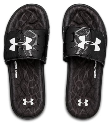 black under armour flip flops