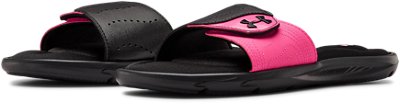 Women's UA Ignite IX Slides, Black, pdpMainDesktop image number 3