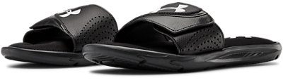 under armour slides black