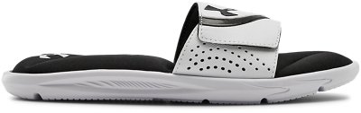 white under armour flip flops