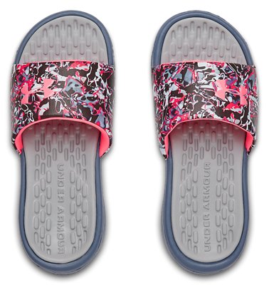 girls under armour flip flops