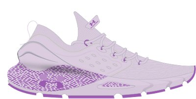 purple running shoes