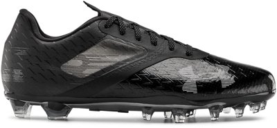 black and white under armour football cleats