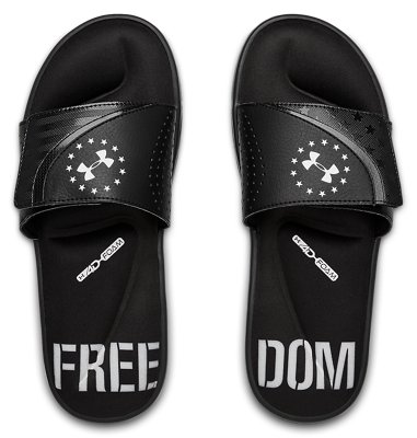 black under armour slides