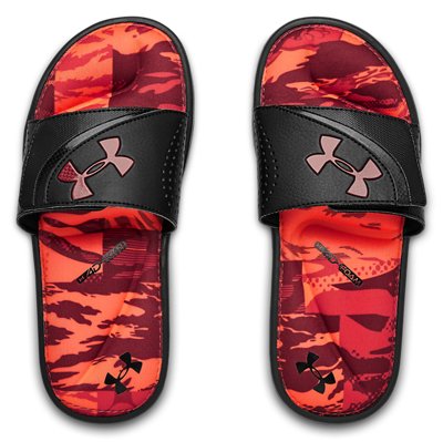 under armour red slides