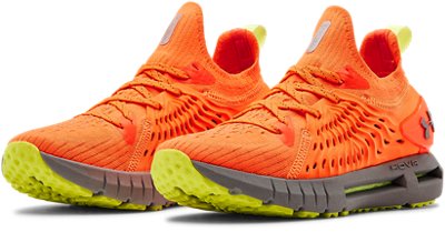 orange and grey under armour shoes