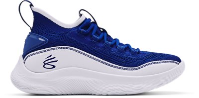 curry shoes blue and white