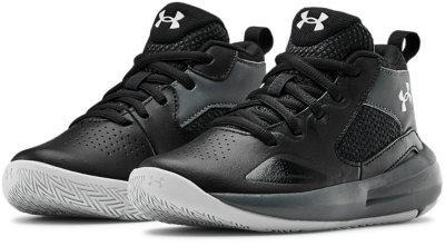 black and white under armour basketball shoes