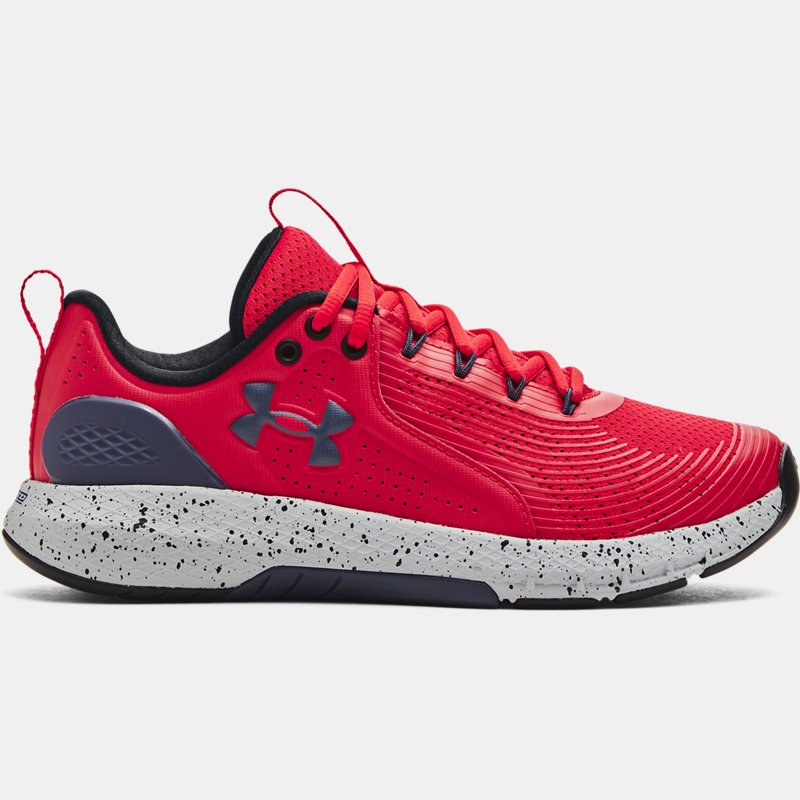 Men's Under Armour Charged Commit 3 Training Shoes Red / Downpour Gray / Downpour Gray 45