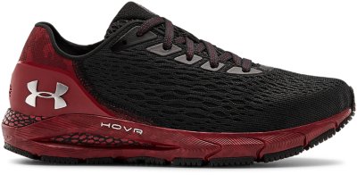garnet and black under armour shoes