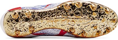 blue and yellow football cleats