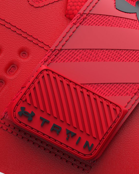 Unisex UA Reign Lifter Training Shoes in Red image number 0