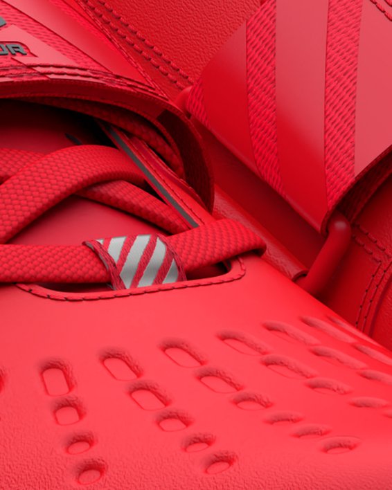 Unisex UA Reign Lifter Training Shoes, Red, pdpMainDesktop image number 3