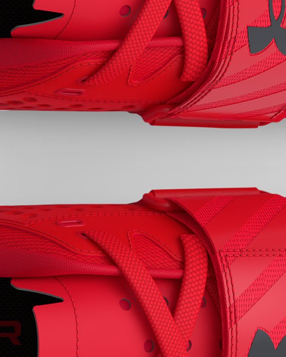 Unisex UA Reign Lifter Training Shoes, Red, pdpMainDesktop image number 2
