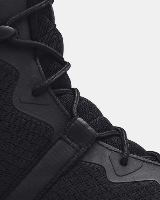 shoes Under Armour Micro G Valsetz Mid Leather WP - 001/Black/Jet Gray -  men´s 
