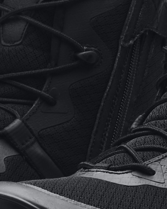 Men's UA Micro G® Valsetz Zip Tactical Boots in Black image number 3