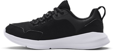 Girls' Grade School UA Essential Sportstyle Shoes, Black, pdpMainDesktop image number 1