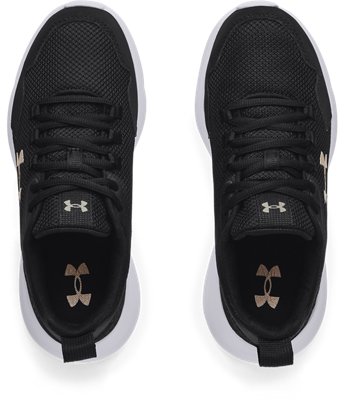 Girls' Grade School UA Essential Sportstyle Shoes, Black, pdpMainDesktop image number 2