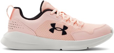pink and white under armour shoes